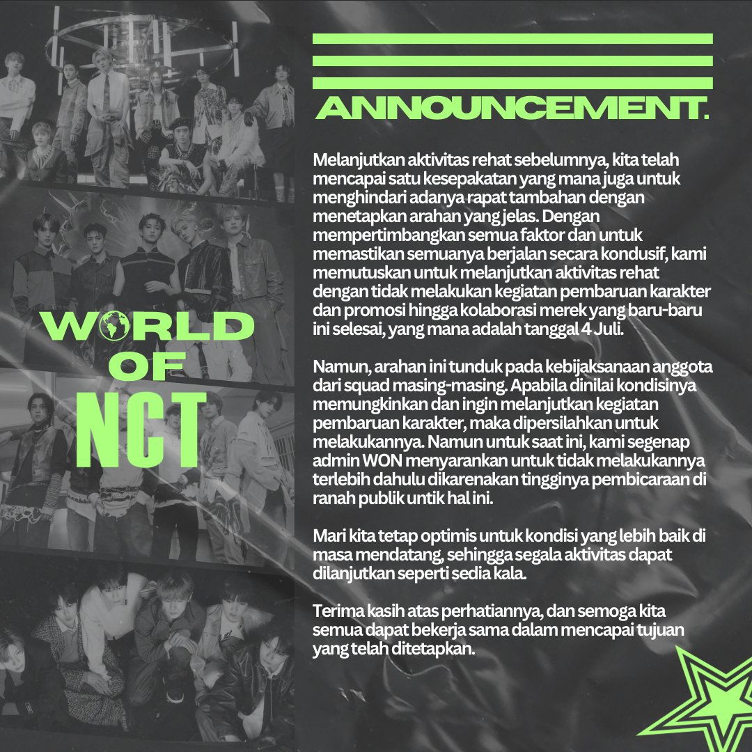 Due to the following issues, we’ve reached the agreement to refrain from any updates until July 4th. However, we only recommend this as general decision, all of the final decision is back to each personal members &amp; squad, but we hope all of us can choose something wisely. Thanks!