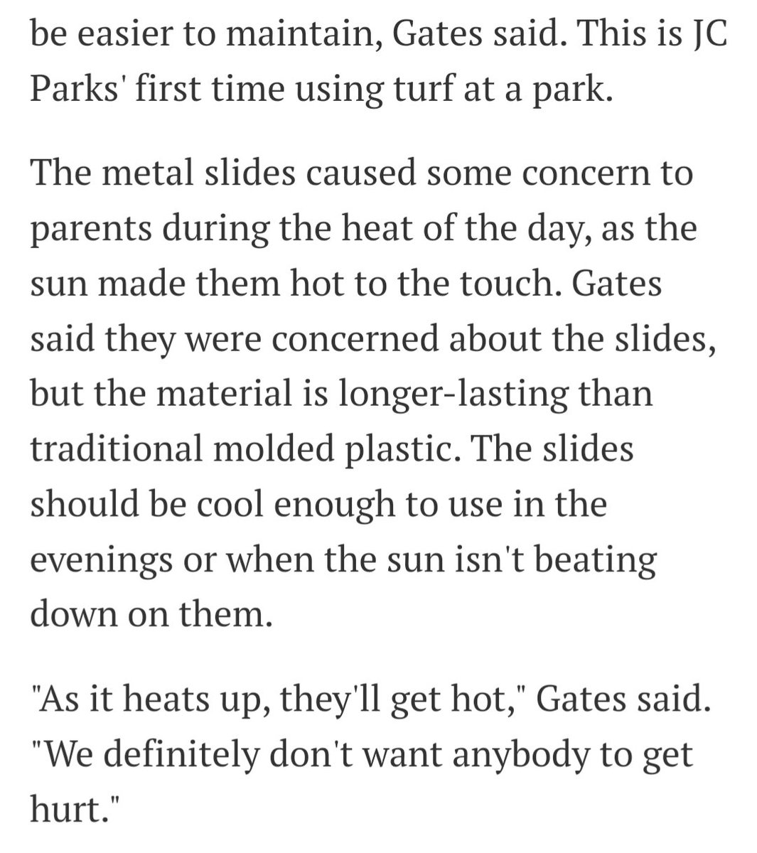 ransjohnson's tweet photo. @ryancrist86 @BrianMcGannon Come to Jefferson City our parks have metal slides. And they are fairly new parks. https://t.co/Rpfrtw26y5