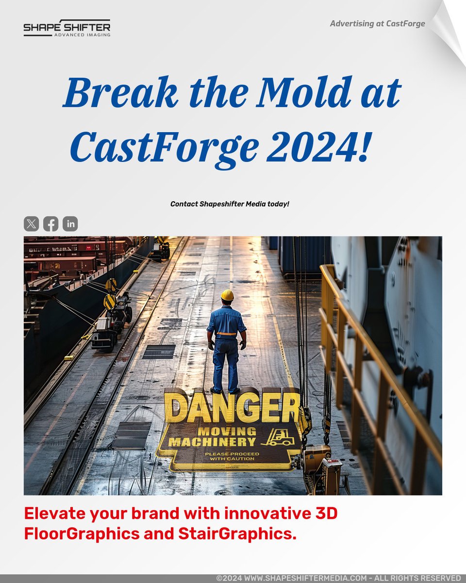 shapeshiftergfx's tweet photo. https://t.co/69Un6mum1L Elevate your brand with innovative 3D FloorGraphics and StairGraphics. #foundry #castforge #messestuttgart #immib #meccatronica #ファウンドリー #fair #safemetal #iddmib #generativeai #exposition #business #ligo https://t.co/kDBRn1LrVH