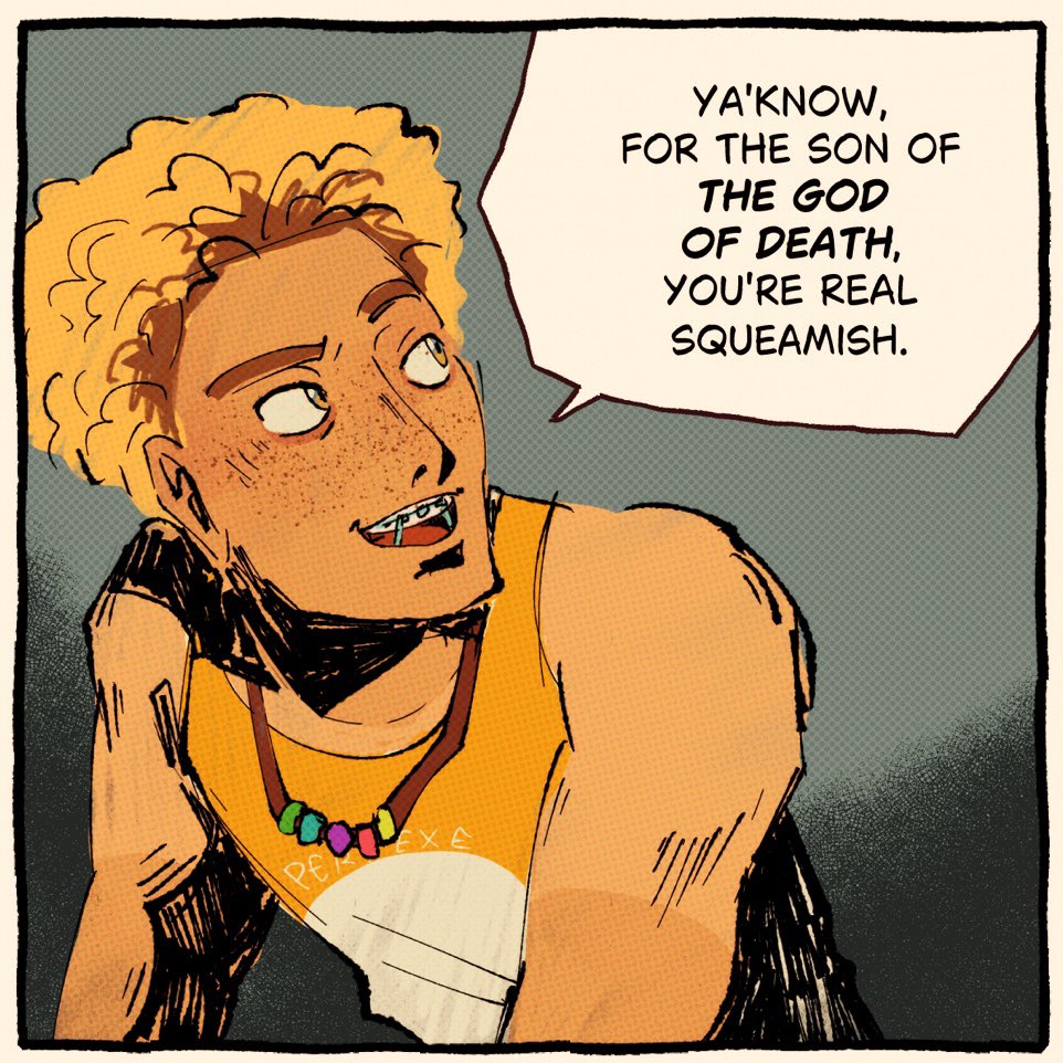 percexe's tweet photo. happy pride 🦴 💀 #percyjackson #solangelo https://t.co/nq8CNdAnne