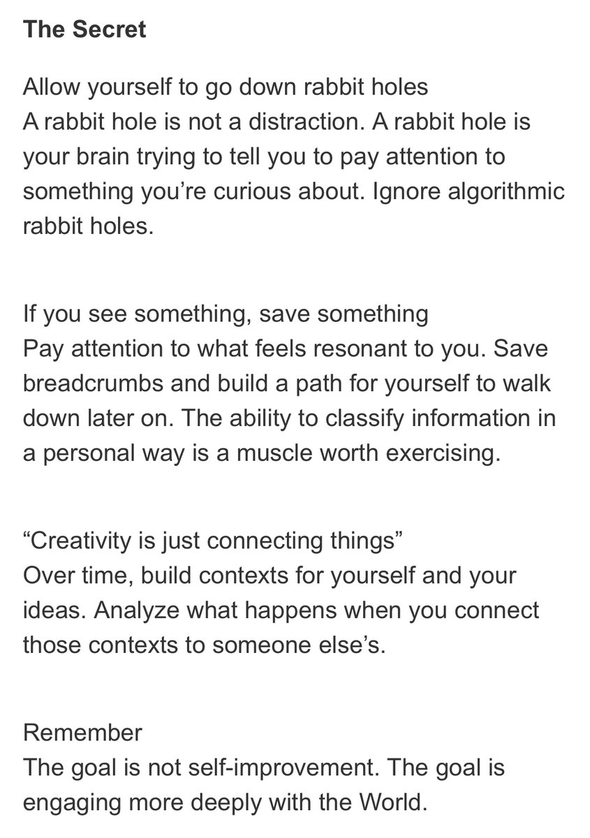 Rabbit holes are where you find gold.