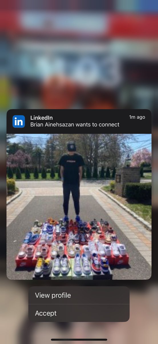 aVeeshai's tweet photo. Why in Jah’s name am I getting a sophomore requesting me on LinkedIn? 😭 Ainehsazan I love you, but you don’t need this. Stick to StockX and Shoes, you don’t need connections 🙏🏾 stay up https://t.co/HRmDTRBxm7
