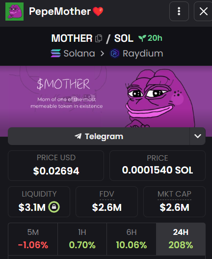 CryptoRugMunch's tweet photo. 🚨 Rug Pull Warning 🚨

PepeMother❤️  $MOTHER

Mint authority rug pull detected. ⚠️🚫 Avoid investing in this project to protect your crypto assets!

https://t.co/CabTZXgm0t https://t.co/5W8YxGyBSq