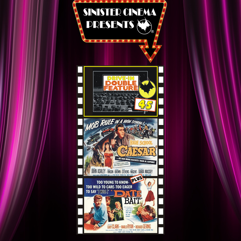 sinistercinema's tweet photo. Our last Drive-in Double feature for our Summer 2024 release is #45 with HIGH SCHOOL CAESAR and DATE BAIT. Check it out on our website! https://t.co/6BBd0mFYTq

#sinistercinema #VintageMovies #oldmovies #highschoolcaesar #DateBait #driveinmovies #DriveInMovieNight https://t.co/mjhLxRJiYw