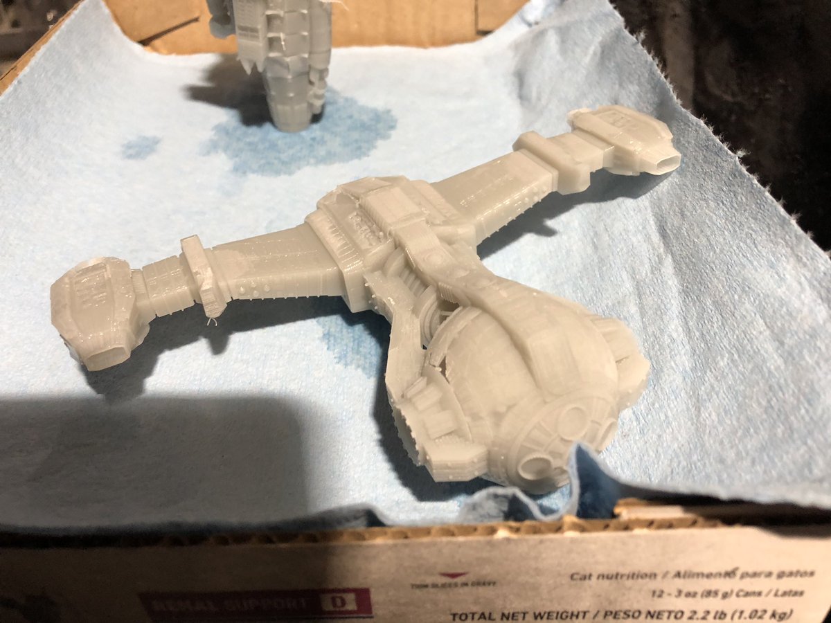 GeekToyLove's tweet photo. #printerbounty, Event Horizon round 2. Reprinted it larger and without the connecting tunnel and definitely got a better print. The model is not optimized for printing so Iโm seeing several issues.
Still I think this one could be good enough to proceed with https://t.co/PFjPNY9YMV
