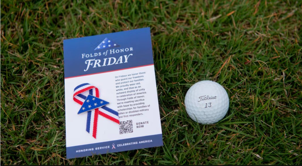 LtColDanRooney's tweet photo. “My overarching motivation with Folds of Honor Friday is creating an opportunity where we can honor those who serve and focus on the stuff that brings us together as Americans."

@PGATOUR 

https://t.co/uiT1J8EGrZ

#FoldsofHonor #FoldsofHonorFriday #PGA #TheMemorial #Golf https://t.co/b0Tk8CYOA4