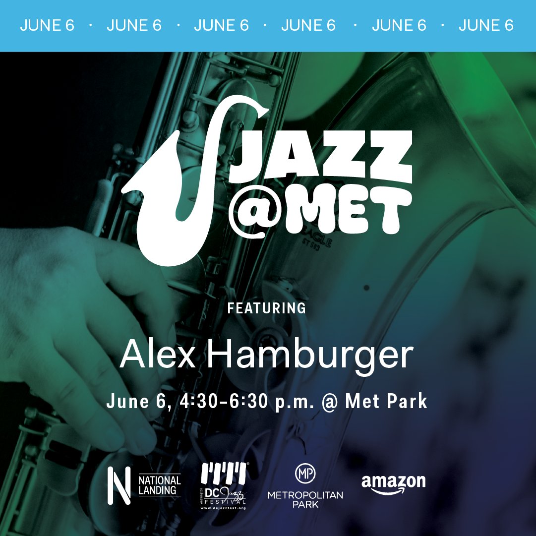 NationalLanding's tweet photo. ๐ถ The rhythm returns tomorrow with Jazz @ Met! Join Alex Hamburger at #MetPark for a cool fusion of electric and acoustic sounds.
๐ June 6
๐ฐ๏ธ 4:30โ6:30 p.m.
๐ Metropolitan Park
๐๏ธ Secure your tickets now: https://t.co/PncHdn3E6S
#NationalLanding #MetPark #LoveNationalLanding https://t.co/25vkcj4qq9