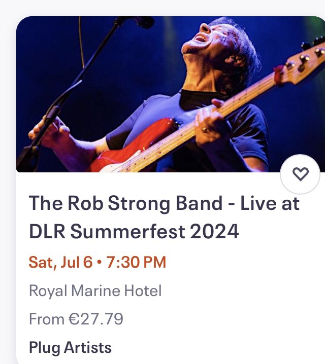 LoveSouthDublin's tweet image. LIVE @strong_rob Band 6 July @royalmarine @dlrevents : eventbrite.ie/e/the-rob-stro…

#dunlaoghaire #summerfest #southdublin