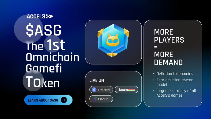 Hayess5178's tweet photo. $ASG #Accel3 is the most fundamentally strong #GameFi project I know. The @accel3_gaming team are building none stop๐๏ธ. When gaming tokens pop I bet many will wish they bought the dip๐.
๐ $ASG is the first GameFi Omnichain Fungible Token live on #Ethereum, #Solana and #Beam. Zero-emission/ Deflationary/ Sustainable.
โก๏ธThe $ASG token powers all their games #CityofGreed, #DiceChampion and many more games to come๐คฏ. Demand for $ASG will increase as their game ecosystem & user base expands๐.
๐ธ $ASG holders earn revenue share. Over 29 $ETH has been distributed to holders. There has been $428,987 in rewards distributed to players.
Check out the quoted post below for more info. Join the telegram if you have any questions. It will be worth your time researching โ๏ธ. #IgotAbag
Site https://t.co/dYYy4TXvvc
Links https://t.co/t5jzJhl2Xy
Telegram https://t.co/DjpiX0W6V4
X (Twitter) https://t.co/oAC3VTAzEO
CA: 0xb533687ef77459093368c43e95f8df1c2b5a1f7a