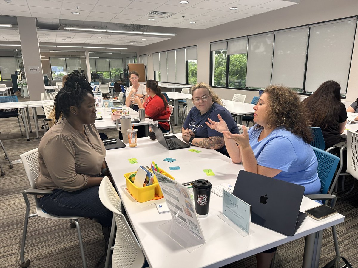 Teach_2_Empower's tweet photo. Highlight of day 2 with @OVECkyed Teacher Navigators was @LaceyEckels’ pink lab coat giving total Elle Woods vibes. That’s a wrap on summer kickoff! What an amazing group of humans! #warofthemarigolds https://t.co/Fv5efliSxu