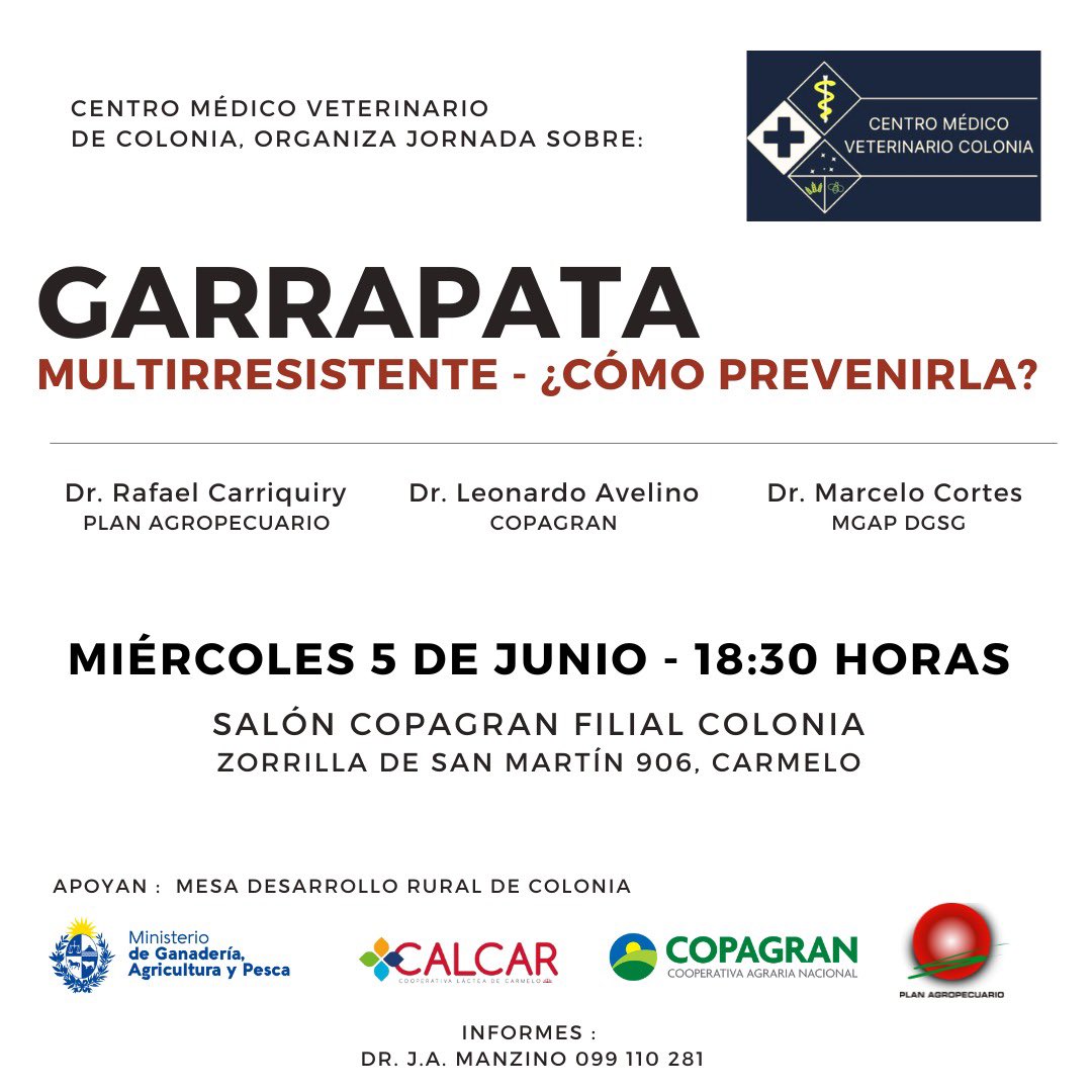 mfraga_uy's tweet photo. #Ahora en @CopagranUy Sucursal Carmelo, Jornada convocada por el Centro Médico Veterinario de Colonia. @MGAPUruguay @PlanAgro #Calcar https://t.co/atuPPI4a5X