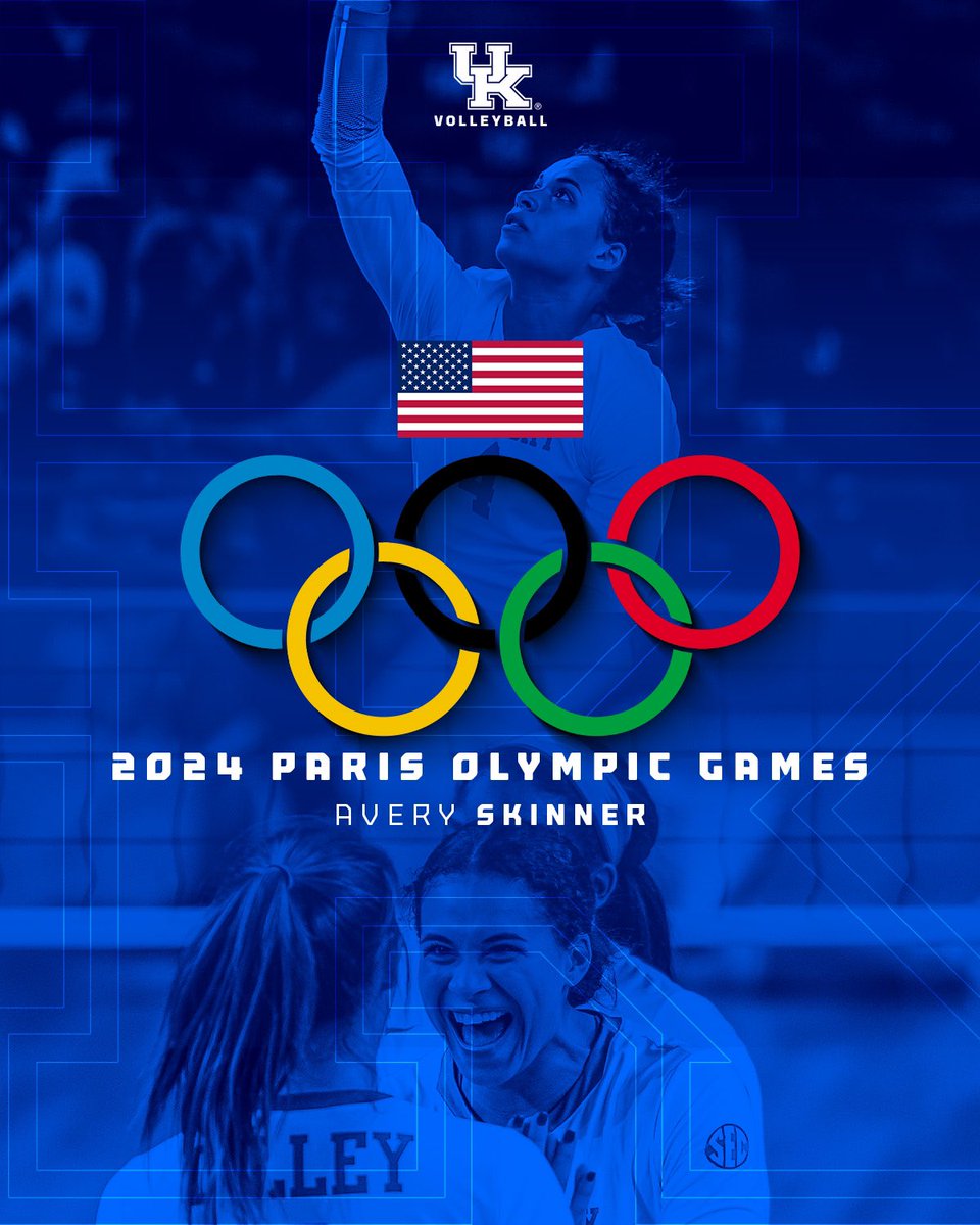 KentuckyVB's tweet photo. Avery Skinner: Wildcat &amp; Olympian 

The first #UKVB player ever to play in the games 😼

🇺🇸🏐 x #TeamUSA https://t.co/ZSrsSEN4iE