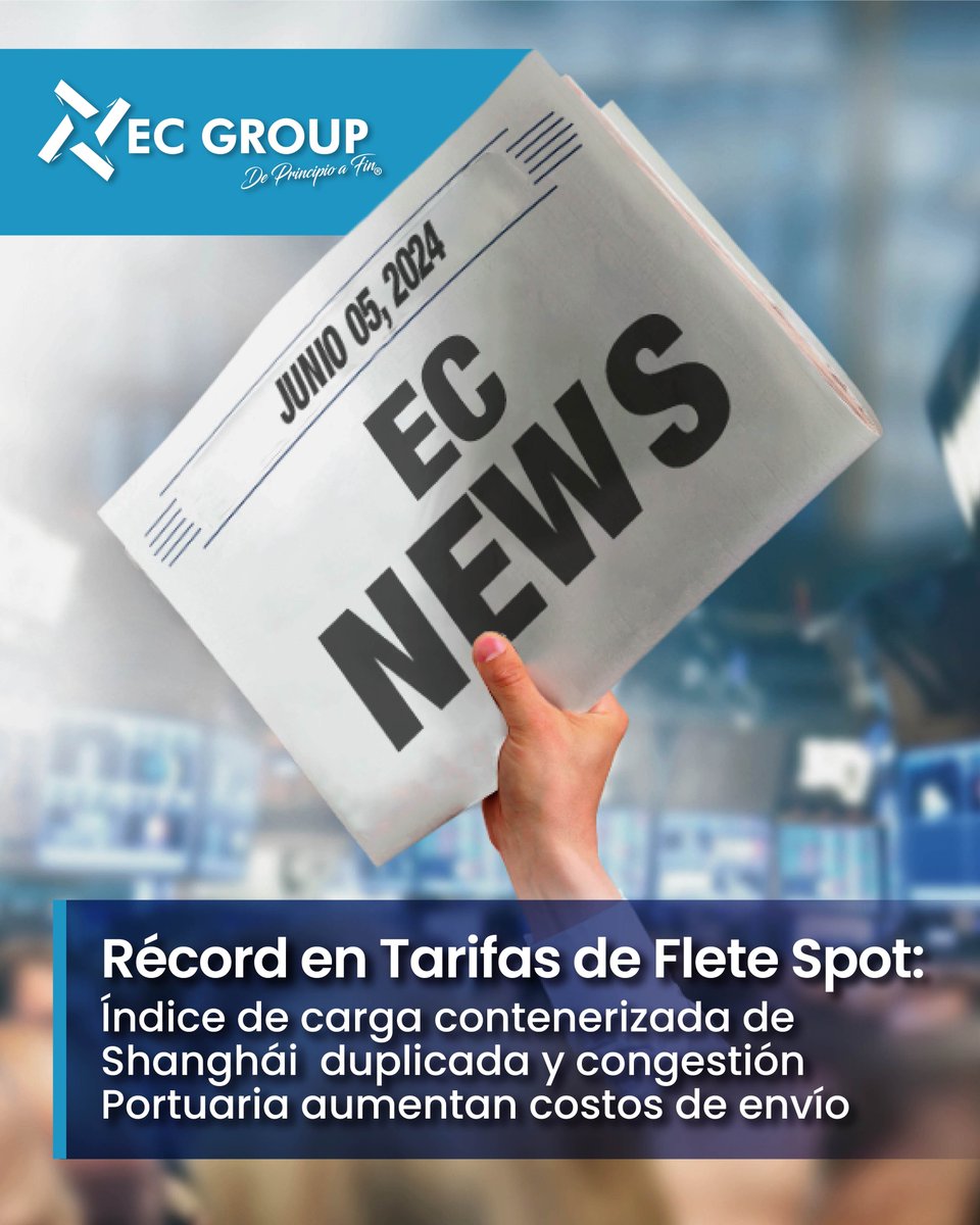 eccargocolombia's tweet photo. ¡Tarifas en crecimiento! 🚢📈Alta demanda de carga y oferta limitada intensifican desvío y congestión portuaria.

#tarifasspot #carga #transporte #logisticainternacional #Noticias https://t.co/etQvmGa3sI