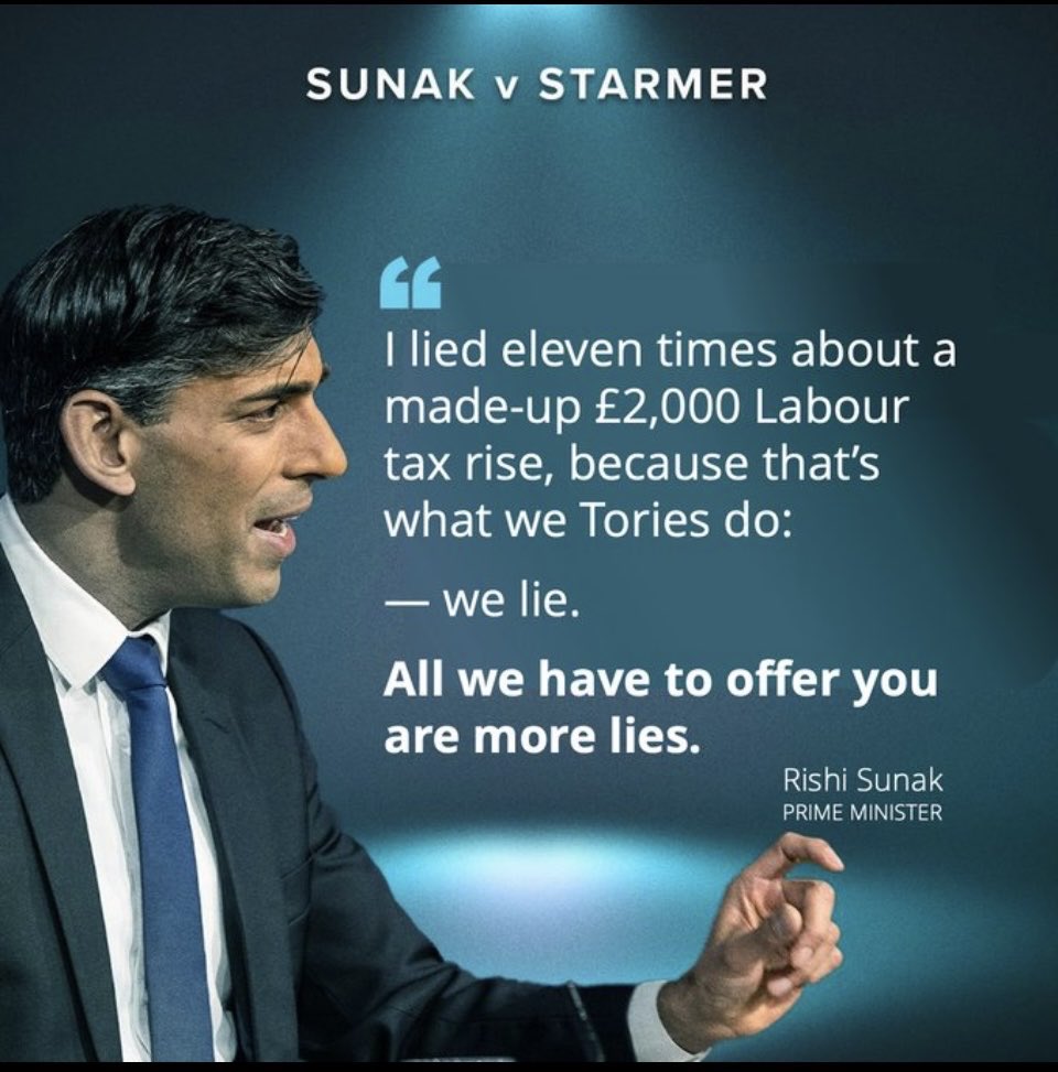 Neets21's tweet image. The public deserves better than an ego driven, self serving, lying, corrupt ghoul. 

#StopLying
#SunakOut