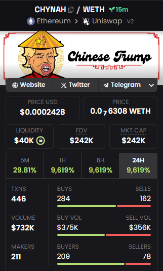 Chynahcoin's tweet photo. $CHYNAH socials updated on dexscreener

We are going to be NUMBAH #1 everywhere https://t.co/SuvsMzBTQ8