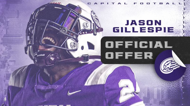 Jason Gillespie (@gillespiejason_) on Twitter photo After a great conversation with <a href="/Nfisanick34/">Nick Fisanick</a> I am blessed to receive an offer from <a href="/CapitalU_FB/">Capital University Football</a>
<a href="/coach_elderm/">Coach Elder</a>
<a href="/EaglesLifting/">Avon Eagles Lifting</a> After a great conversation with <a href="/Nfisanick34/">Nick Fisanick</a> I am blessed to receive an offer from <a href="/CapitalU_FB/">Capital University Football</a>
<a href="/coach_elderm/">Coach Elder</a>
<a href="/EaglesLifting/">Avon Eagles Lifting</a>