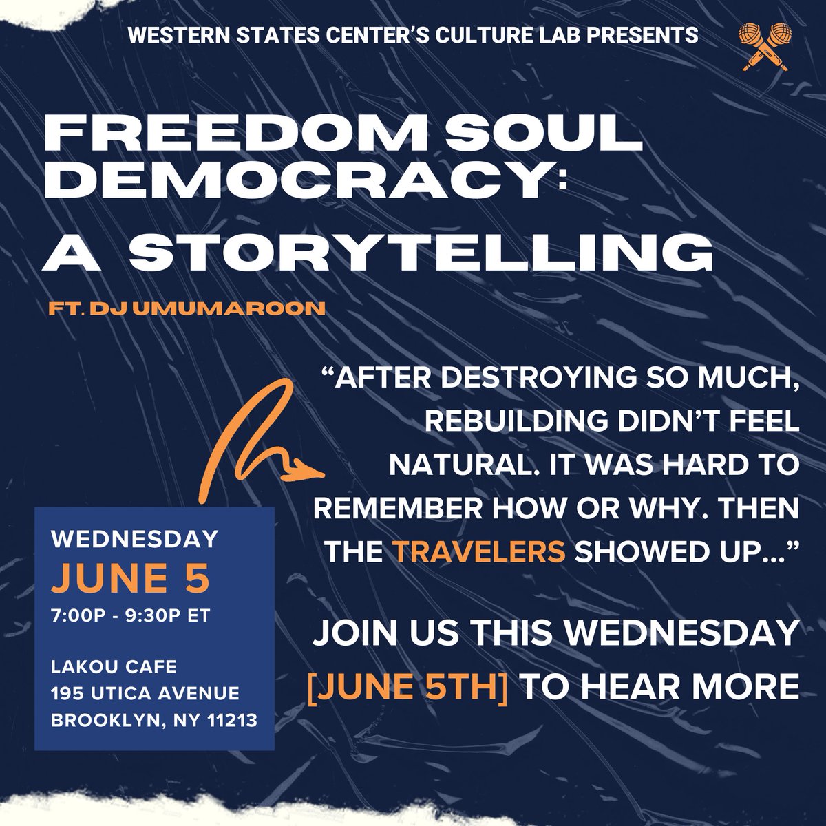 I’m in Brooklyn about to perform