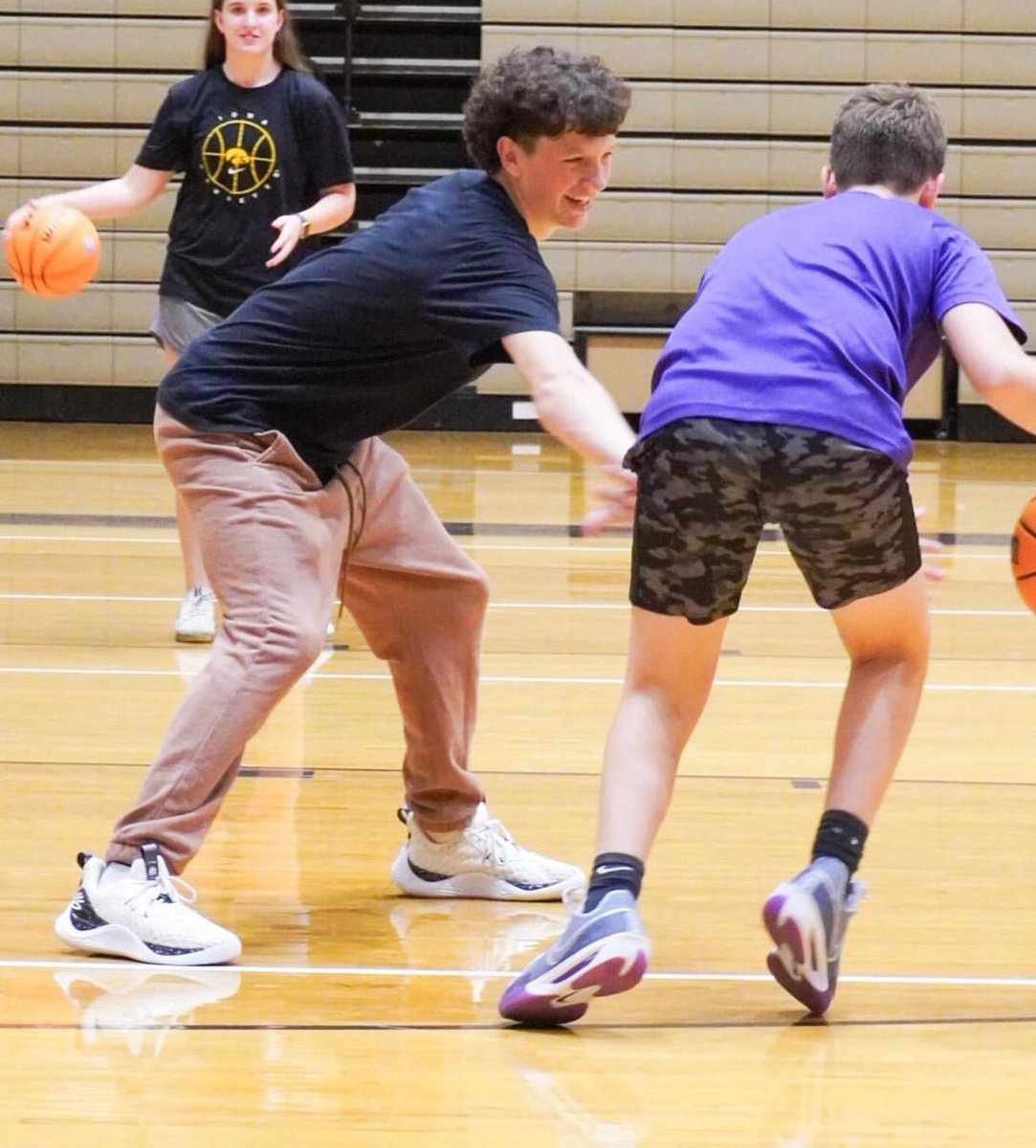 Getting after it at the <a href="/CBluff_MBB/">Cherokee Bluff Mens Basketball</a> camp!