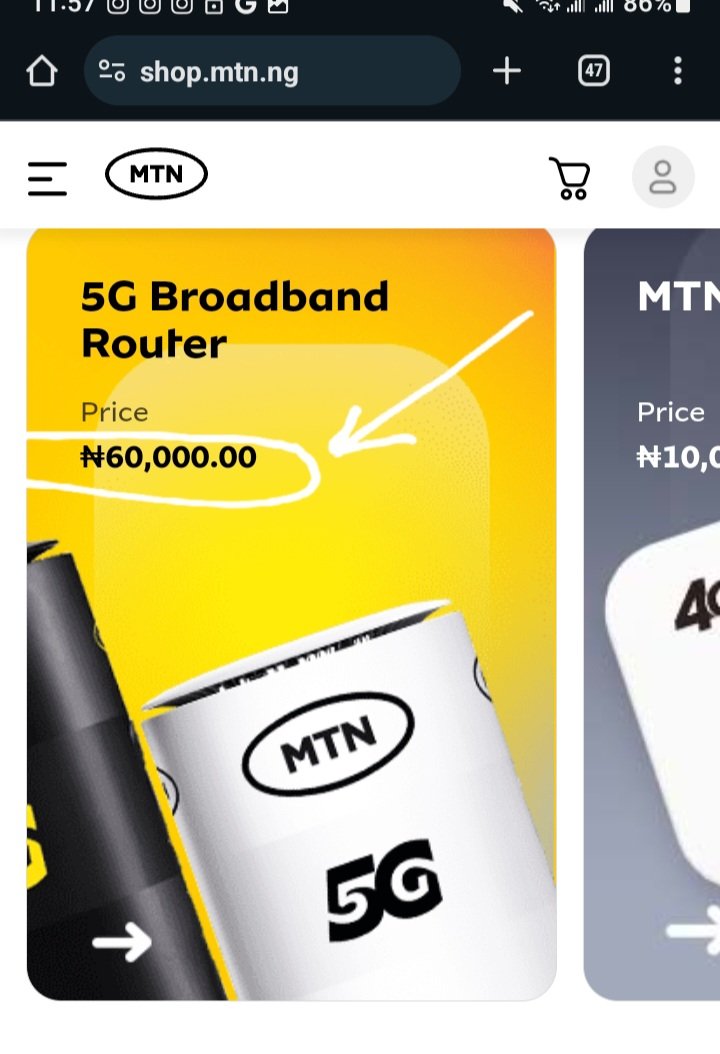 dwebgallery's tweet photo. @MTN180 @MTNNG @NgComCommission @MTNNG @MTN180 I suspect a scam regarding MTN 5G router, which is being sold at over double its market value and is consistently out of stock in stores. I urge u 2 investigate &amp; take action 2 ensure d router is available at a fair price &amp; consumers are protected. https://t.co/NHBYzKmri5