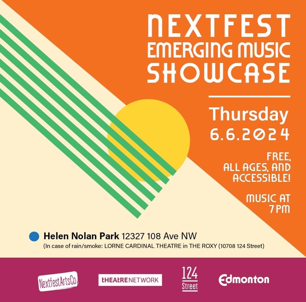 Looking for something to do tomorrow? Join us for a night of live performances and good vibes at Helen Nolan Park 📍A Nextfest showcase with five incredible acts— it’s free, for all ages, and accessible! Show starts at 7pm, see you all there! #shop124street #yeg