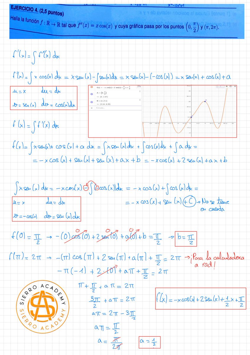 Sierro97's tweet photo. Ejercicios selectividad Andalucía MATEMATICAS II
#selectividad #evau #ebau #matemáticas #ciencias #andalucia https://t.co/soYGgenw69