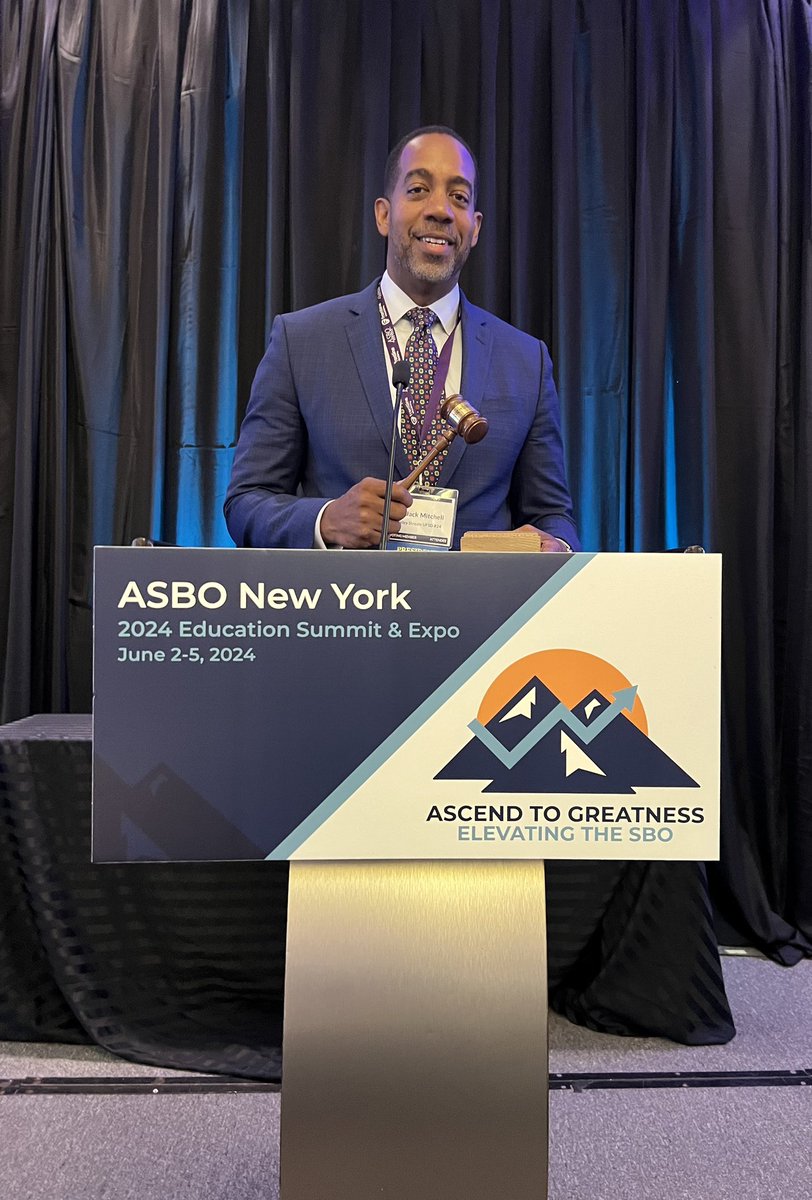 Dr. Jack R. Mitchell (@jrmitch) on Twitter photo I am deeply honored and truly humbled to have been inaugurated President of the <a href="/ASBONewYork/">ASBO New York</a> the preeminent State organization for SBOs.
My theme, Ascend to Greatness: Elevating the SBO, will resound throughout 2024-2025 for everyone. #effectuate #accenuate #elevate #illuminate I am deeply honored and truly humbled to have been inaugurated President of the <a href="/ASBONewYork/">ASBO New York</a> the preeminent State organization for SBOs.
My theme, Ascend to Greatness: Elevating the SBO, will resound throughout 2024-2025 for everyone. #effectuate #accenuate #elevate #illuminate