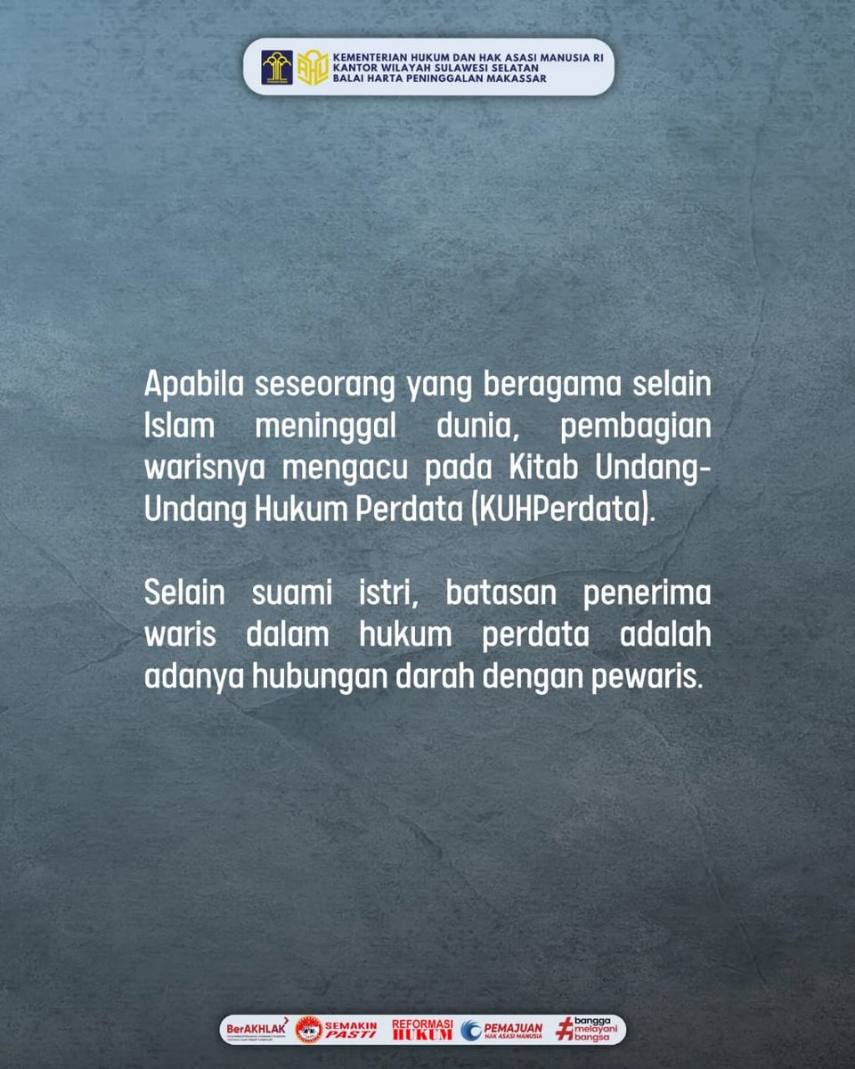 bhpmakassar_'s tweet image. Sobat BHP Makassar, bagaimana sih pembagian #waris berdasarkan hukum #perdata? Simak yuk infonya. 

Punya cerita tentang penbagian warisan? Tulis di kolom komen ya.