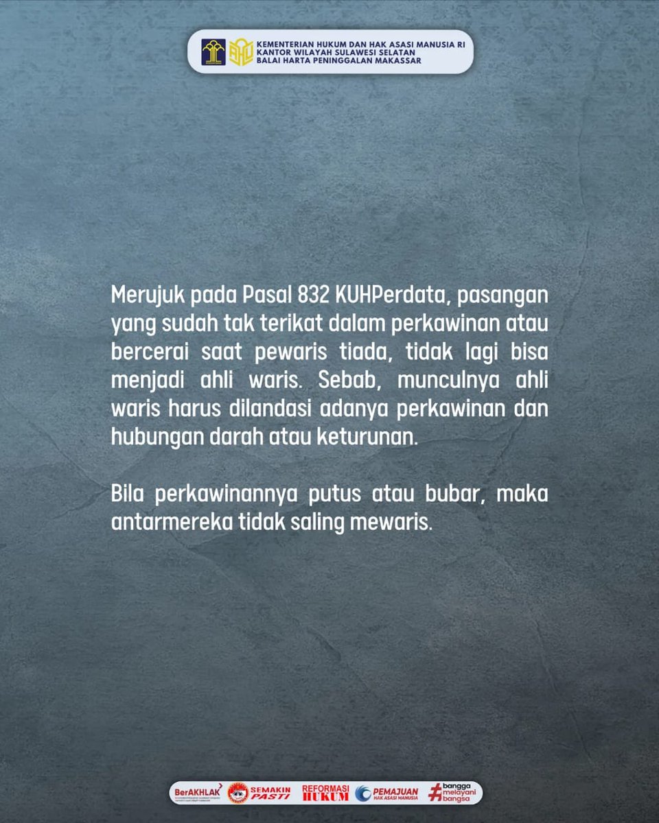 bhpmakassar_'s tweet image. Sobat BHP Makassar, bagaimana sih pembagian #waris berdasarkan hukum #perdata? Simak yuk infonya. 

Punya cerita tentang penbagian warisan? Tulis di kolom komen ya.