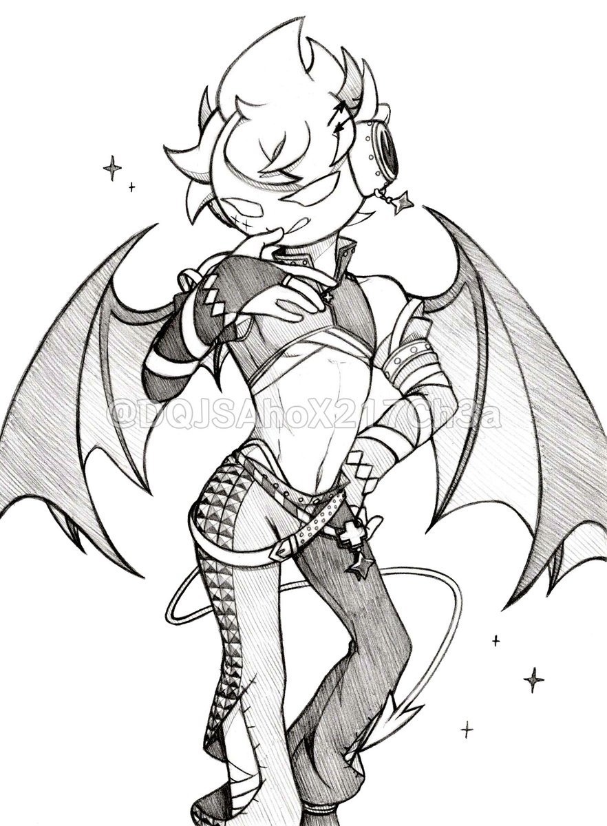 DQJSAhoX217Ch3a's tweet photo. 今日は悪魔の日〜✨😈

※二次創作/本家とは全く関係ありません！ https://t.co/PIniYCQWyq