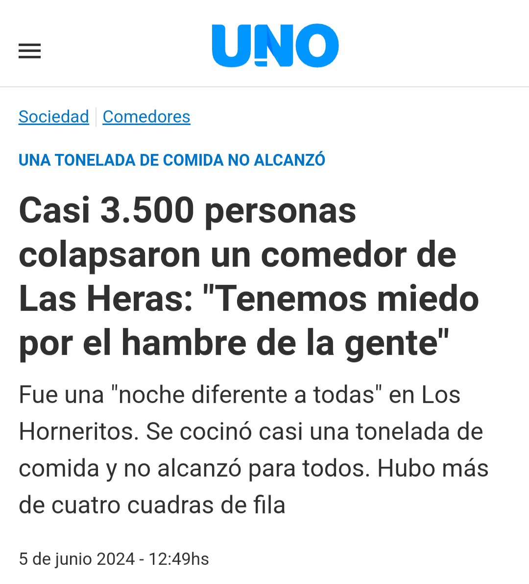 claudiooguevara's tweet image. "La crisis en los comedores de #LasHeras es insostenible. ¿Dónde está la ayuda del Gobierno Nacional, Provincial y Municipal? Es urgente actuar para combatir el hambre en nuestra comunidad. #Comedores #Hambre #AyudaUrgente". @FrenteRenovador