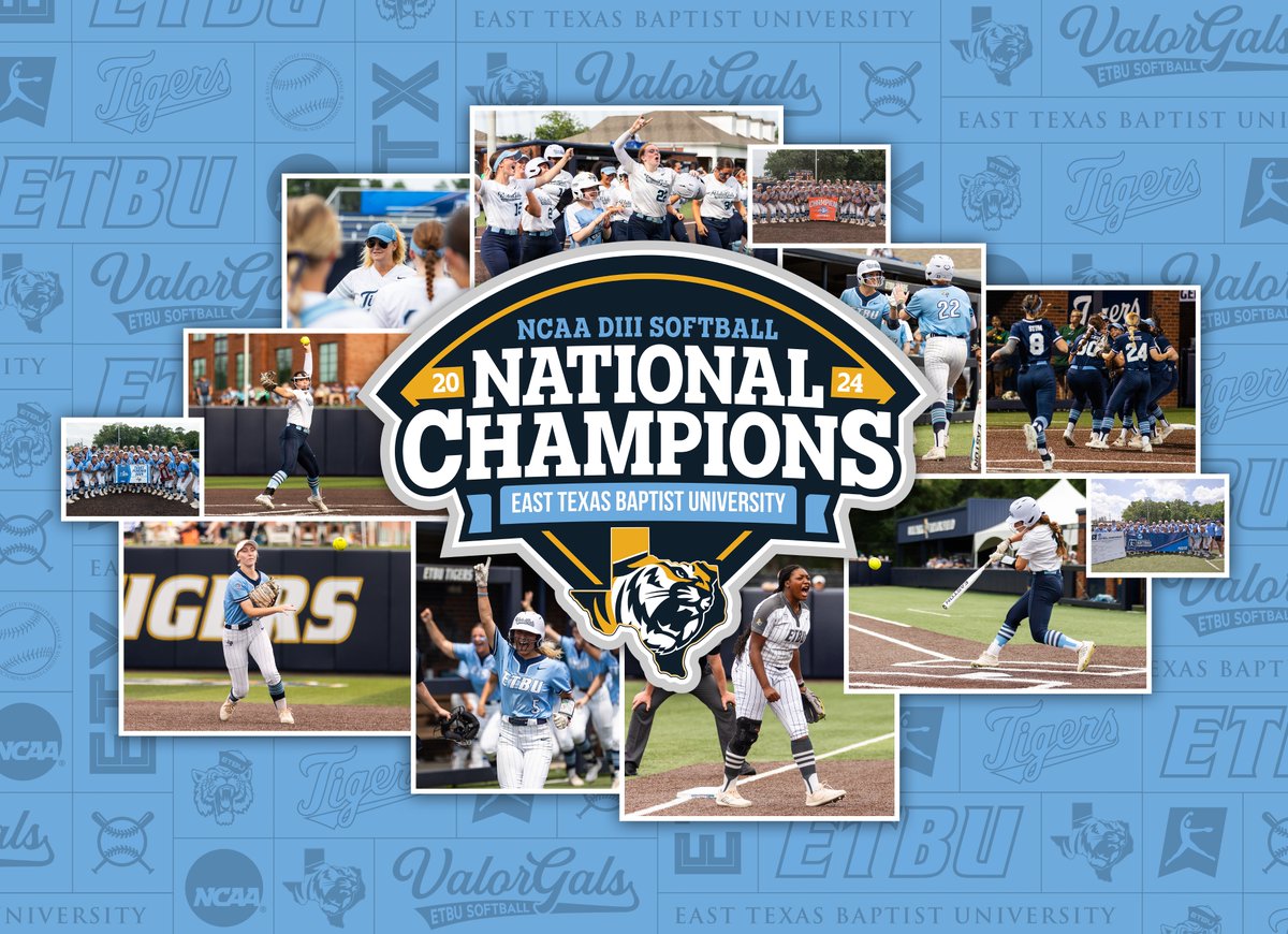 East Texas Baptist University Softball 
🥎 2024 NCAA Division III Softball National Champions 🥎