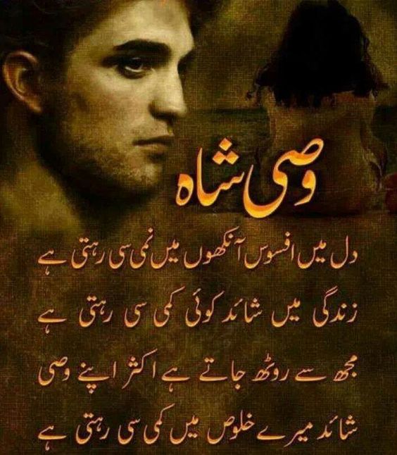 دل میں افسوس آنکھوں میں نمی سی رہتی ہے
زندگی میں شائد کوئی کمی سی رہتی ہے
مجھ سے روٹھ جاتے ہیں اکثر اپنے وصی
شائد میرے خلوص میں کمی سی رہتی ہے

#X_promo