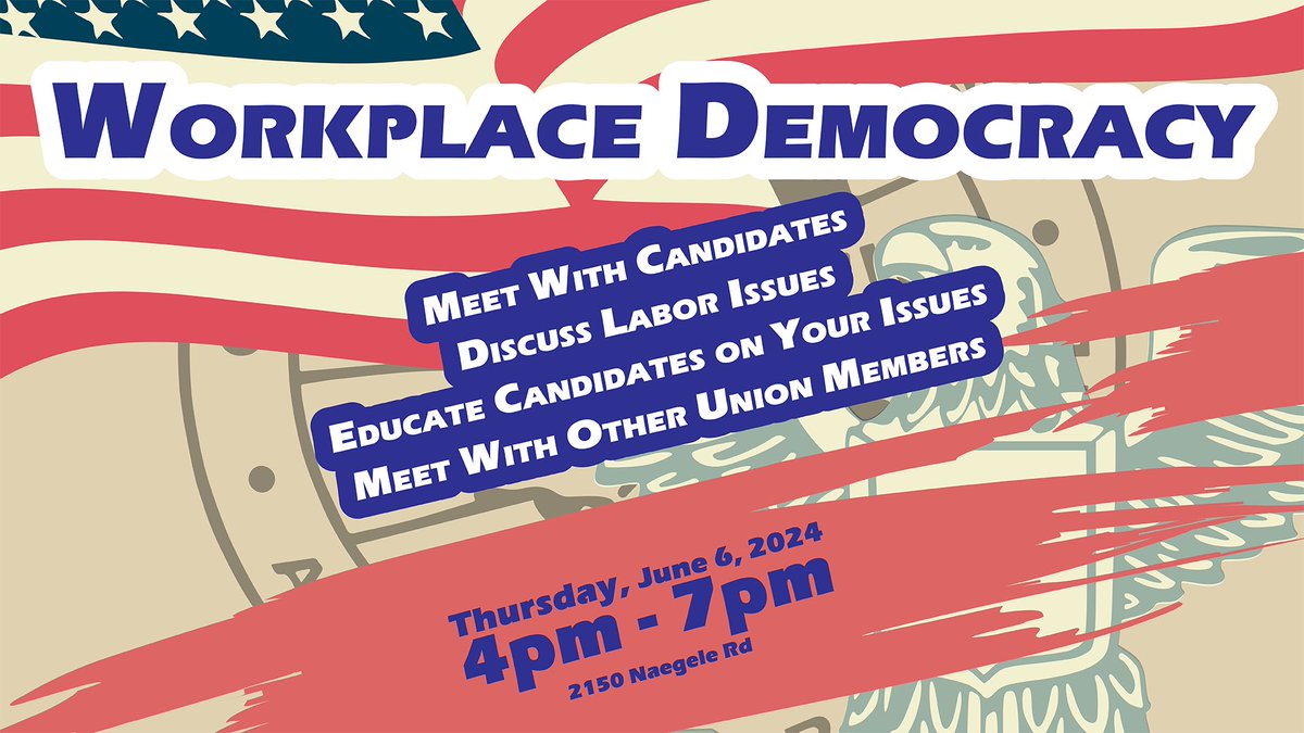 Our labor caucus is tomorrow night, came and talk to candidates about workplace concerns,,, see you there