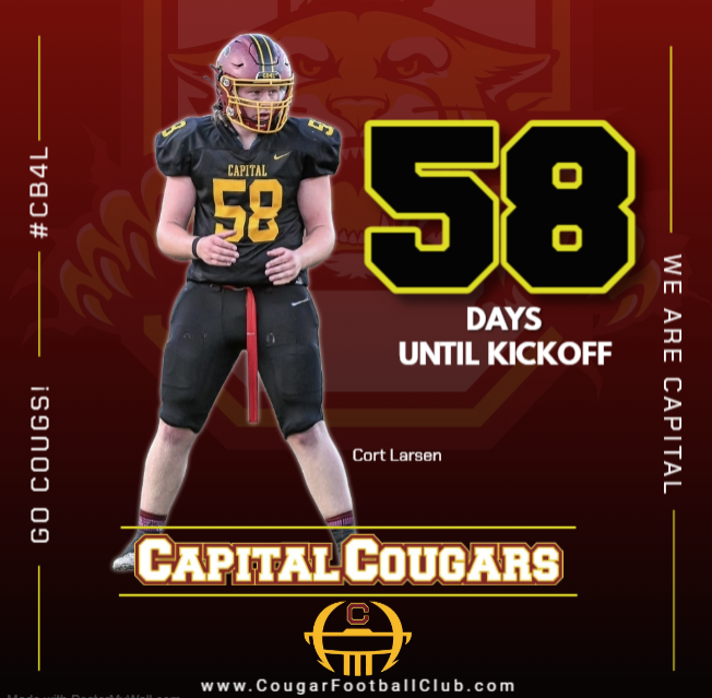 CapitalCougsFB's tweet photo. We Are 58 Days Away!  @cortlarsen4 https://t.co/MGSH93RZPp