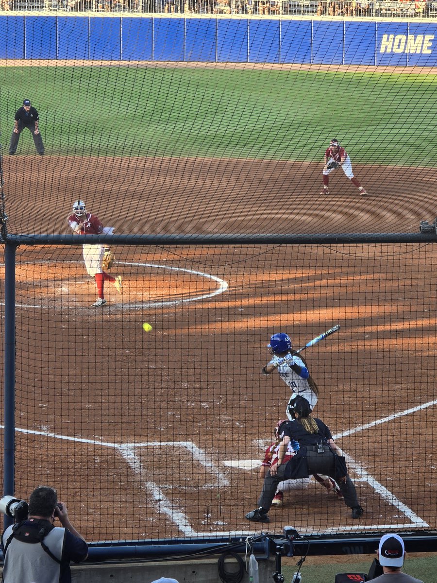 I had a great time at the WCWS behind home plate!! Got a chance to see the Alabama vs Duke &amp; OSU vs Stanford games, &amp; 2 of my fave pitchers-NiJaree Canady &amp; Kayla Beaver. It was such an amazing atmosphere to be around so many people that love the game I love! #rolltide#gocards