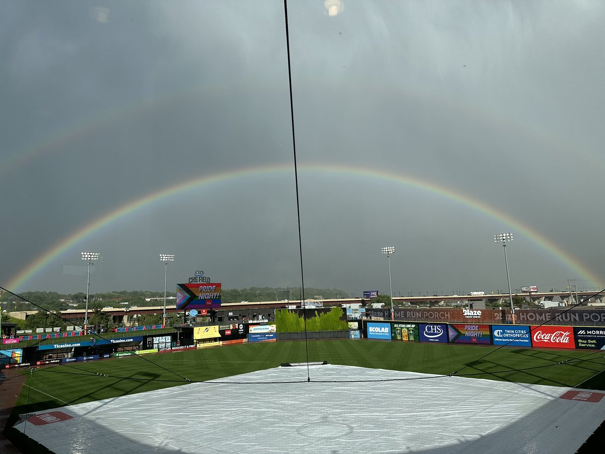 StPaulSaints's tweet photo. Did we order the double rainbow on Pride Night? Yes, yes we did. https://t.co/t7zut7qdNY