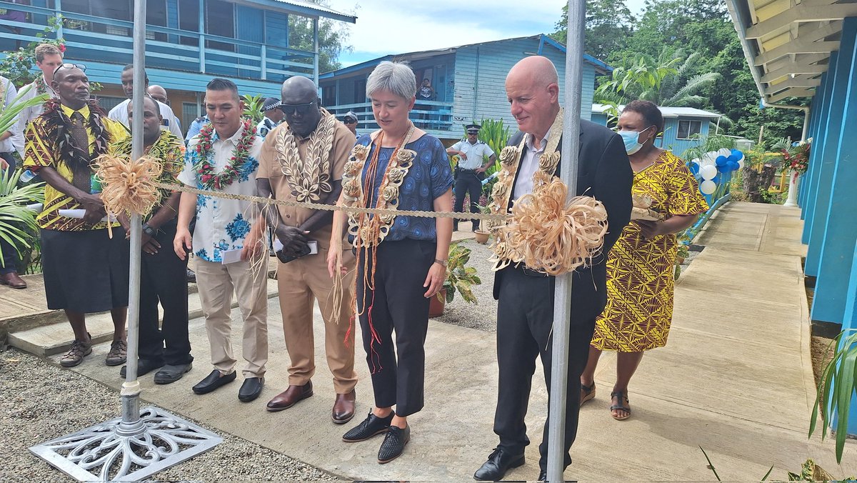 The Australian Foreign Affairs Minister Penny Wing visited Mbokona School, Central Honiara this morning to handover a new school science laboratory. Updates coming up.