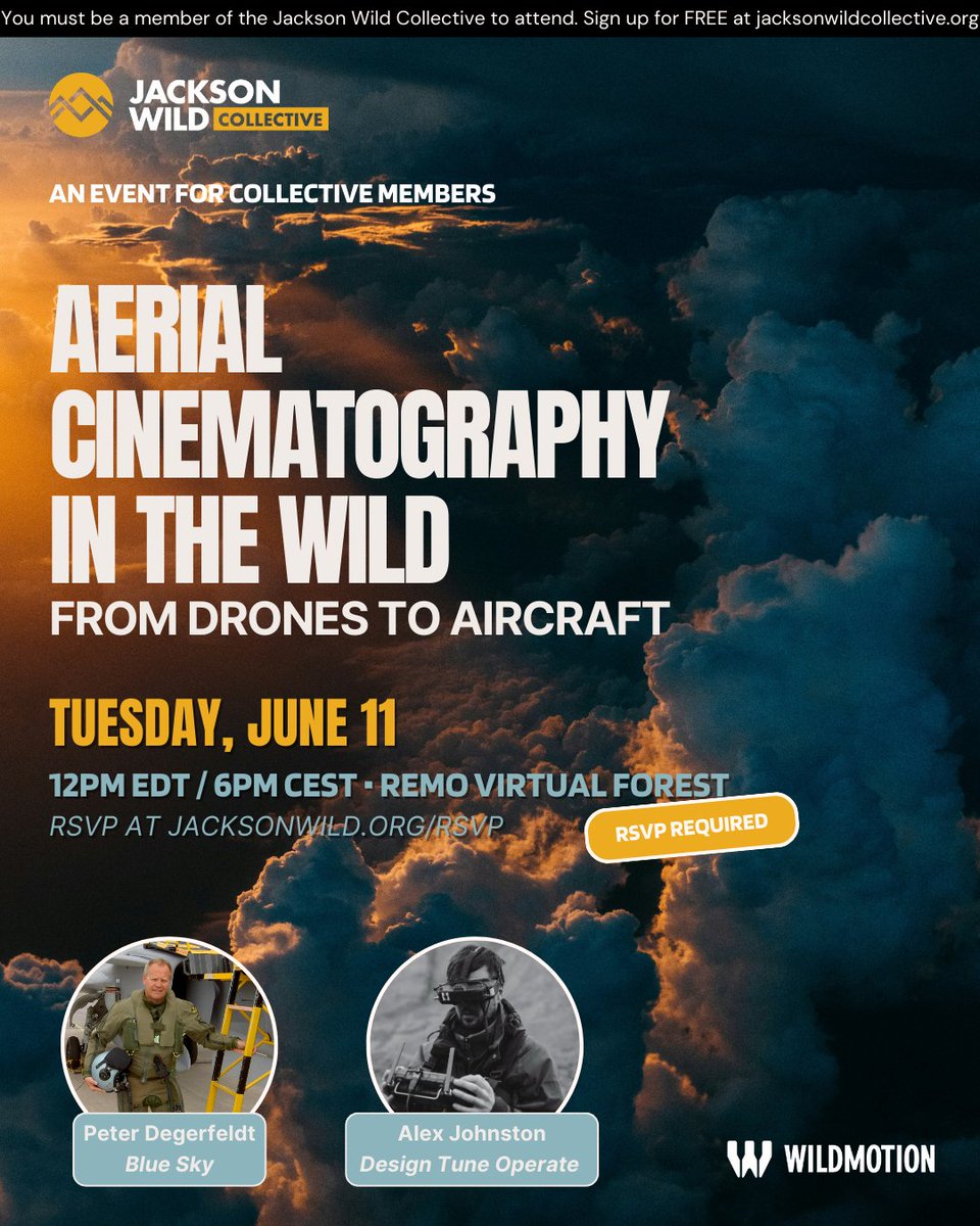 Join us next Tuesday, June 11 to learn about aerial cinematography in natural history filmmaking ☁️🚁🛸 #droneflying #aerialfilmmaking 
RSVP at live.remo.co/e/aerial-cinem…