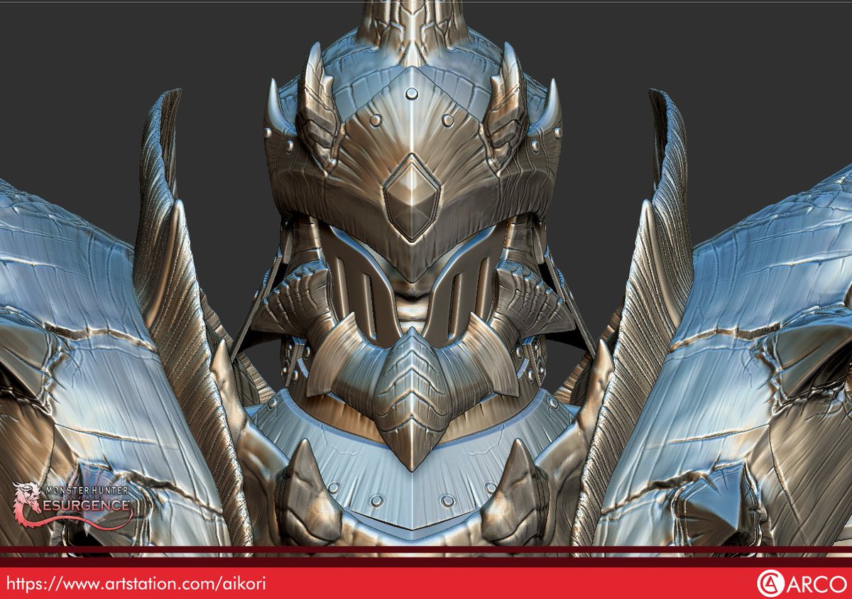 Akinusuka's tweet image. I finished the Lagiacrus Armor Sculpting!.
This took some time to finish, but it&apos;s still on early development, I will move into making the female version sculpting for now. 🛡️🗡️🐊