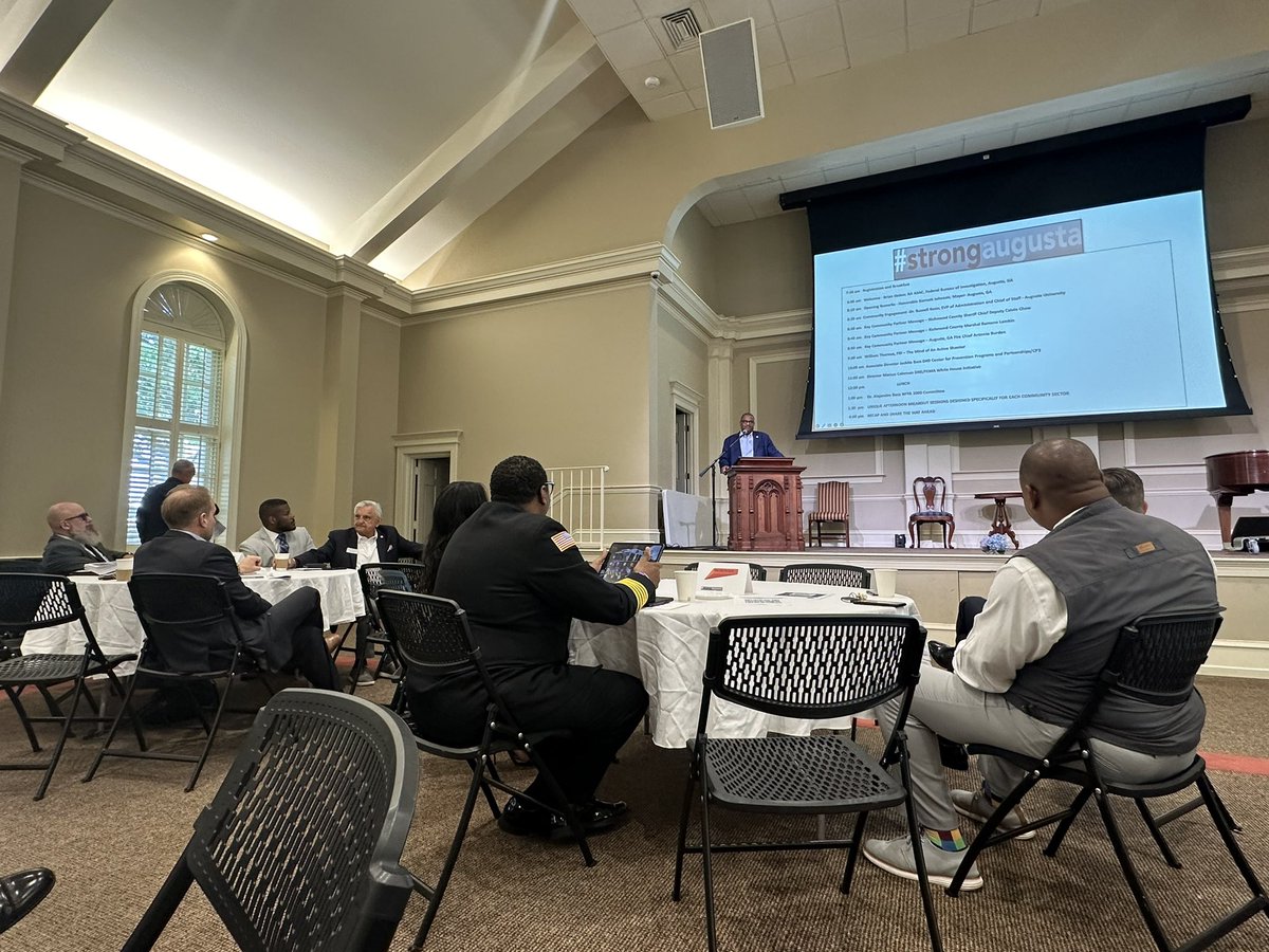 MayorJohnson85's tweet photo. Another great day in Augusta. I spent the morning at the #StrongAugusta Symposium.
My team was also able to attend the grand reopening celebration of Dunkin Donuts on 3668 Wheeler Road. https://t.co/MgkpucxqEU