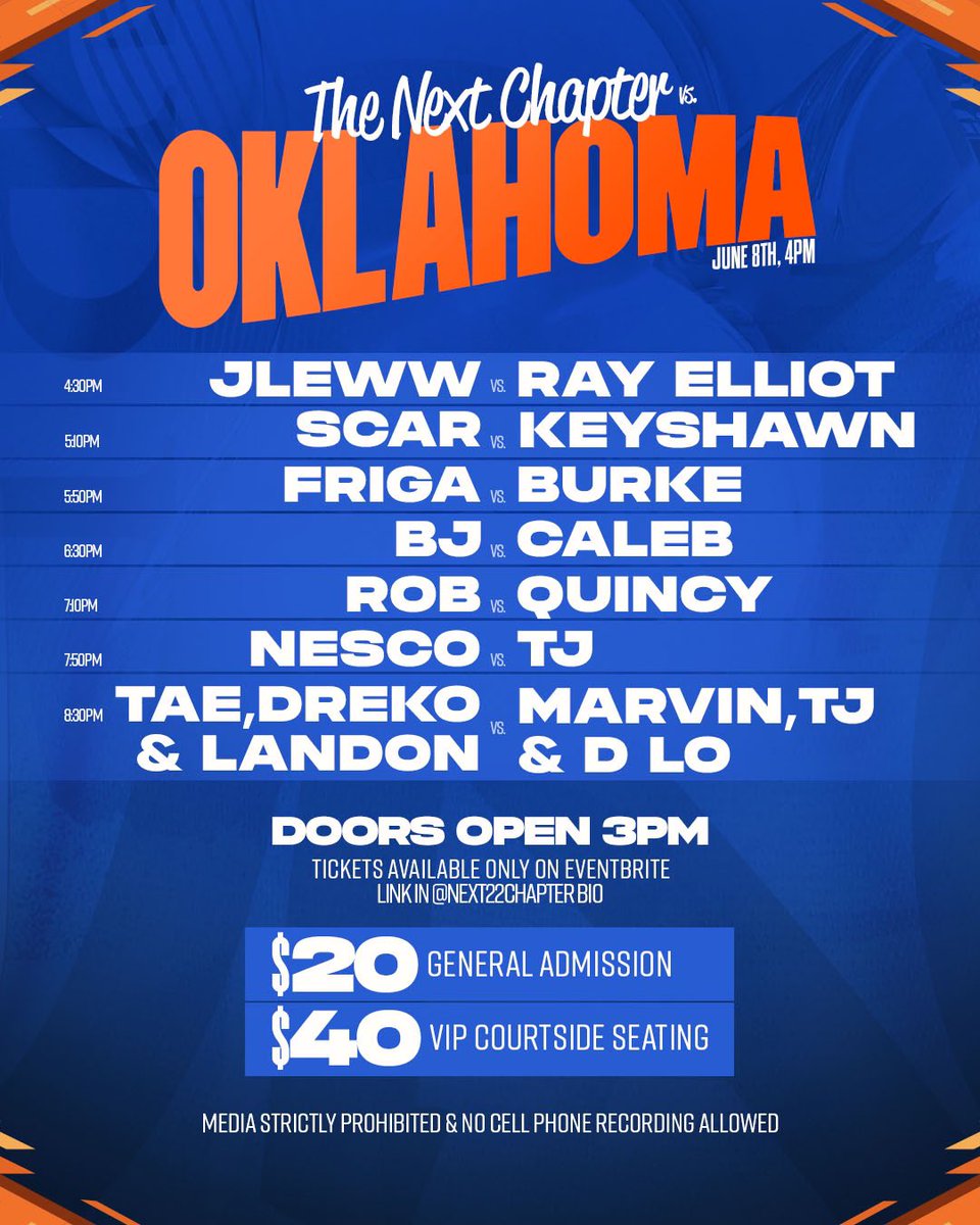 GOD DID🤫 Got a lot of big things coming to Tulsa this is just the start and aruguably the biggest platform in this YouTube basketball community 💯 Going to be a movie!! 

SO DONT MISS OUT AND GET YOUR TICKETS 
⬇️⬇️⬇️⬇️⬇️⬇️⬇️⬇️⬇️⬇️⬇️⬇️⬇️⬇️⬇️

eventbrite.com/e/next-chapter…