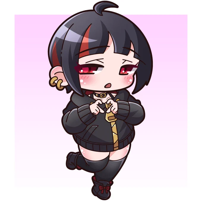 #推しの指ハート選手権 #大人のイラスト部うちの子の場合 