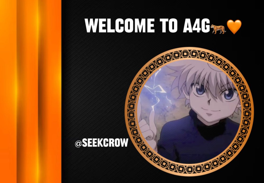 Glad to welcome @seekcrow to the family of A4G🐅🧡