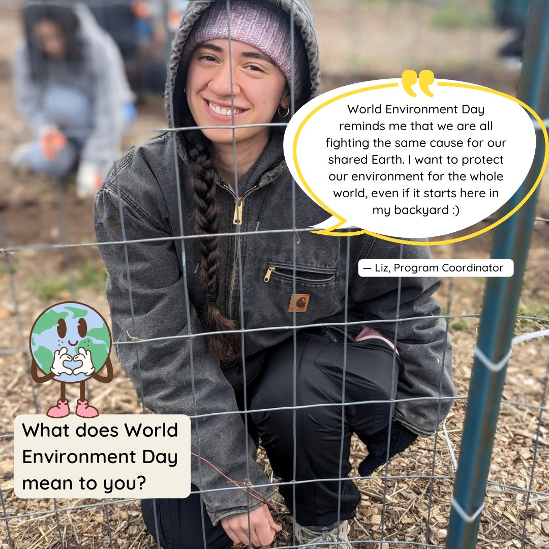 MercerCountyOEA's tweet photo. It’s #WorldEnvironmentDay! 🌎💚 

This year’s theme is “Our land. Our future. We are #GenerationRestoration.”

We asked our Program Coordinator, Liz, what this day means to her. Reply and let us know yours!

#protecttheplanet #sustainability #climatechange #environmentaljustice https://t.co/Yzmg5dGa13