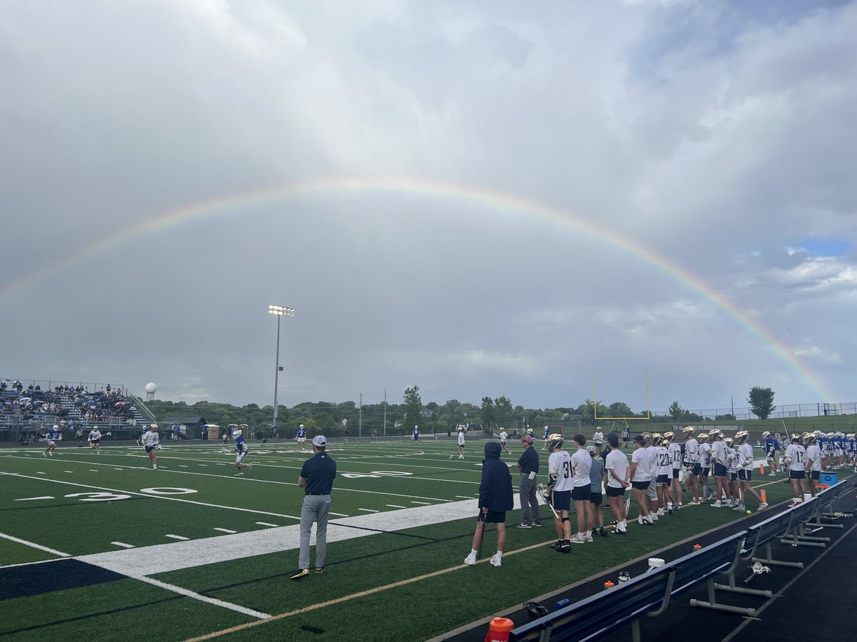 Chan trails 9-5 with 1 minute to go in the half in the strange weather vs Minnetonka in Section Finals Boys LAX.
