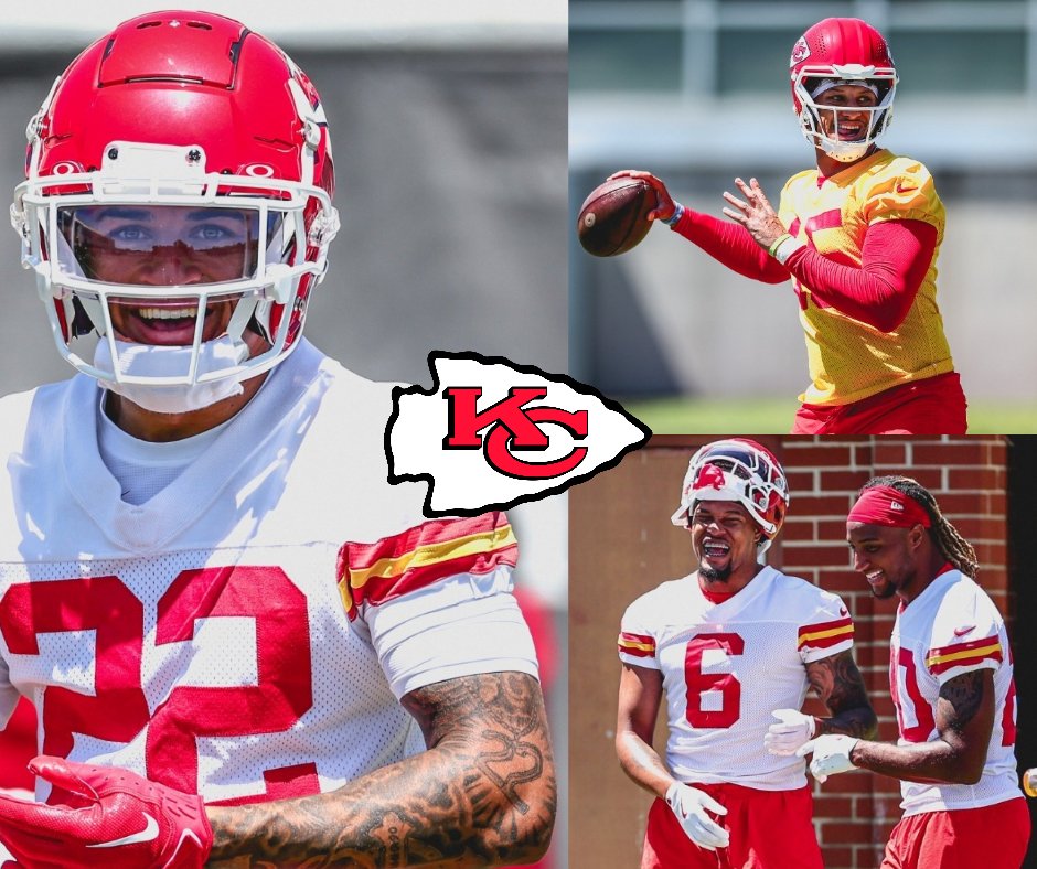 StarcadeMediaKC's tweet photo. #Mahomes, #TrentMcDuffie, #JustinReid, & #BryanCook having fun at camp! ๐ท X | Chiefs https://t.co/r0Zw4NlNkD