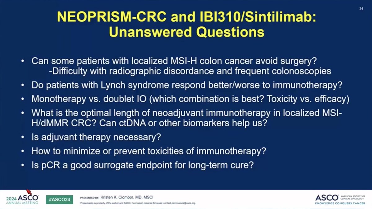 Kai-Keen Shiu (@kaikeenshiu) on Twitter photo #ASCO24 Honoured and proud on behalf of my team to have presented the first results of NEOPRISM-CRC. More to follow 🧬🔬📖
<a href="/KristenCiombor/">Kristen Ciombor</a> was a fantastic+ insightful discussant with astute questions from Romain Cohen <a href="/michael_overman/">Michael overman</a> <a href="/ILSONDavid/">ILSON David</a>, afterwards + online too🤨☕️💻🙏 #ASCO24 Honoured and proud on behalf of my team to have presented the first results of NEOPRISM-CRC. More to follow 🧬🔬📖
<a href="/KristenCiombor/">Kristen Ciombor</a> was a fantastic+ insightful discussant with astute questions from Romain Cohen <a href="/michael_overman/">Michael overman</a> <a href="/ILSONDavid/">ILSON David</a>, afterwards + online too🤨☕️💻🙏