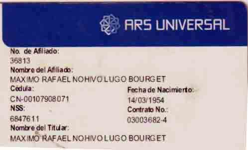 Frente Carnet del Seguro