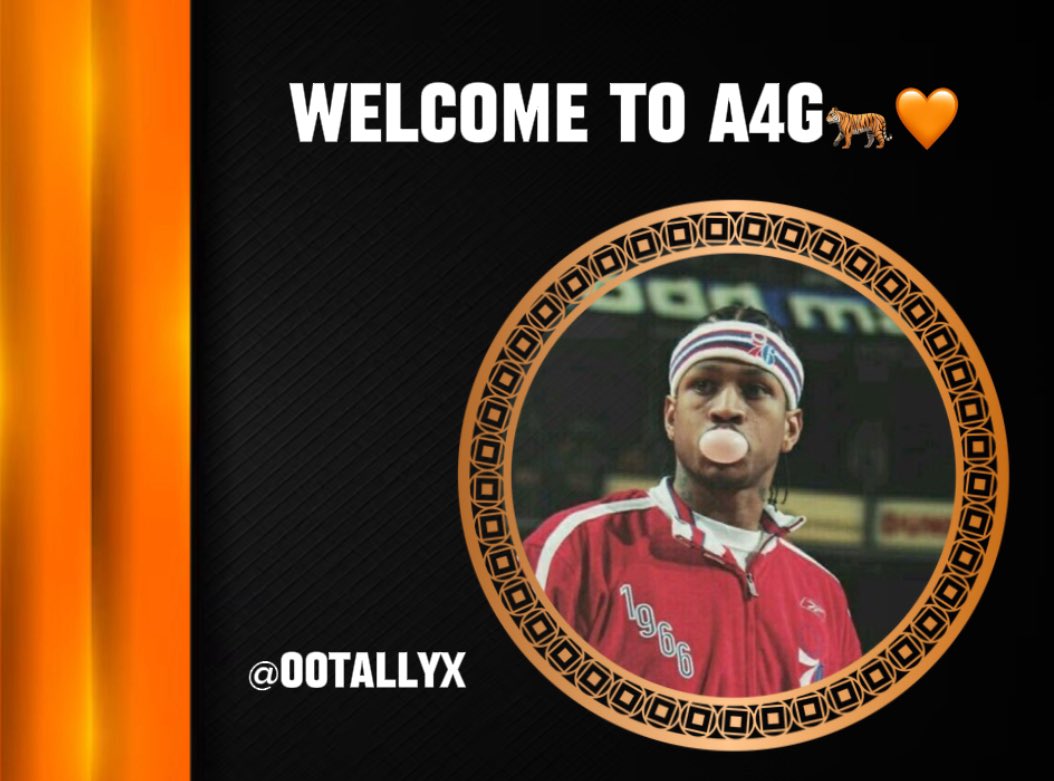 Glad to welcome @ootallyx to the family of A4G🐅🧡