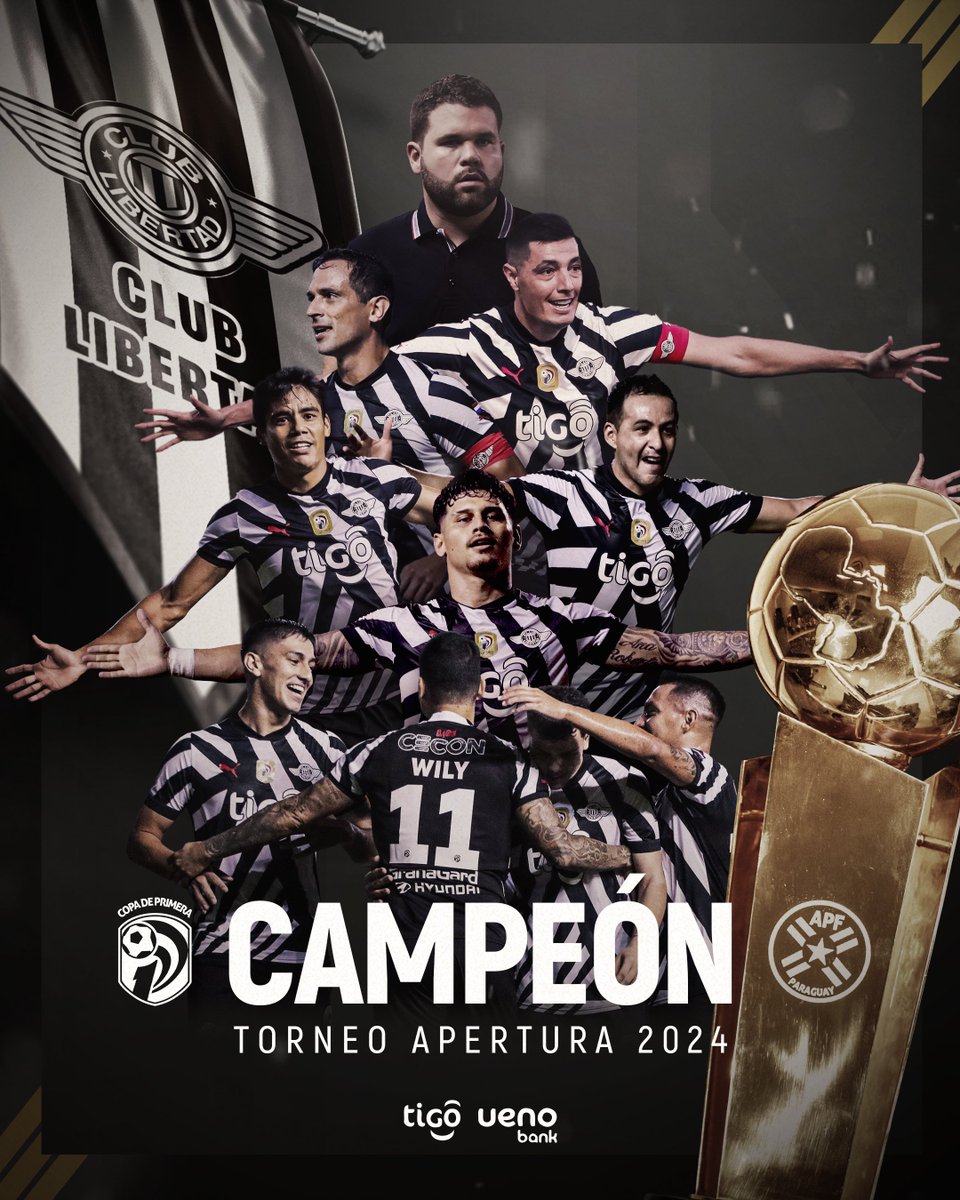 El Gumarelo, flamante campeón del Torneo Apertura!

Con su coronación, alcanza 25 estrellas y se pone cerca de Cerro Porteño, que ostenta 34 campeonatos